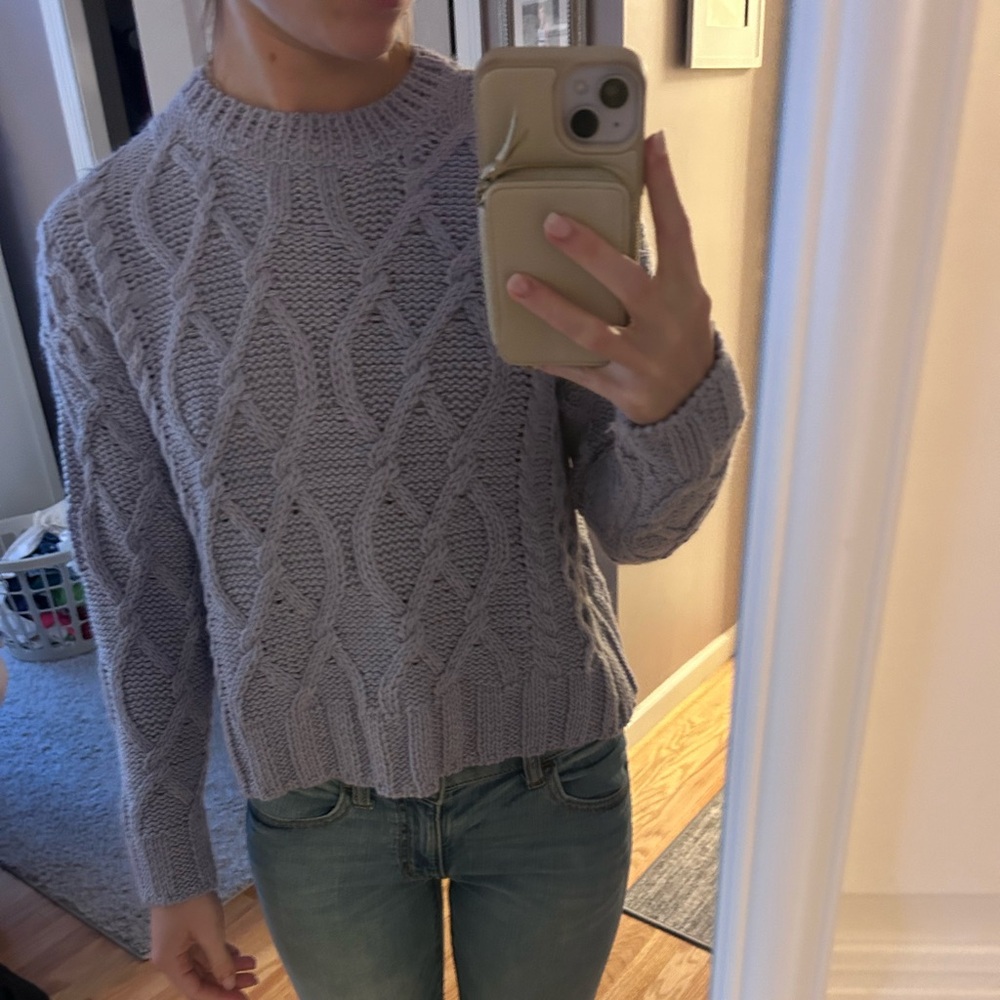 Purple crop sweater